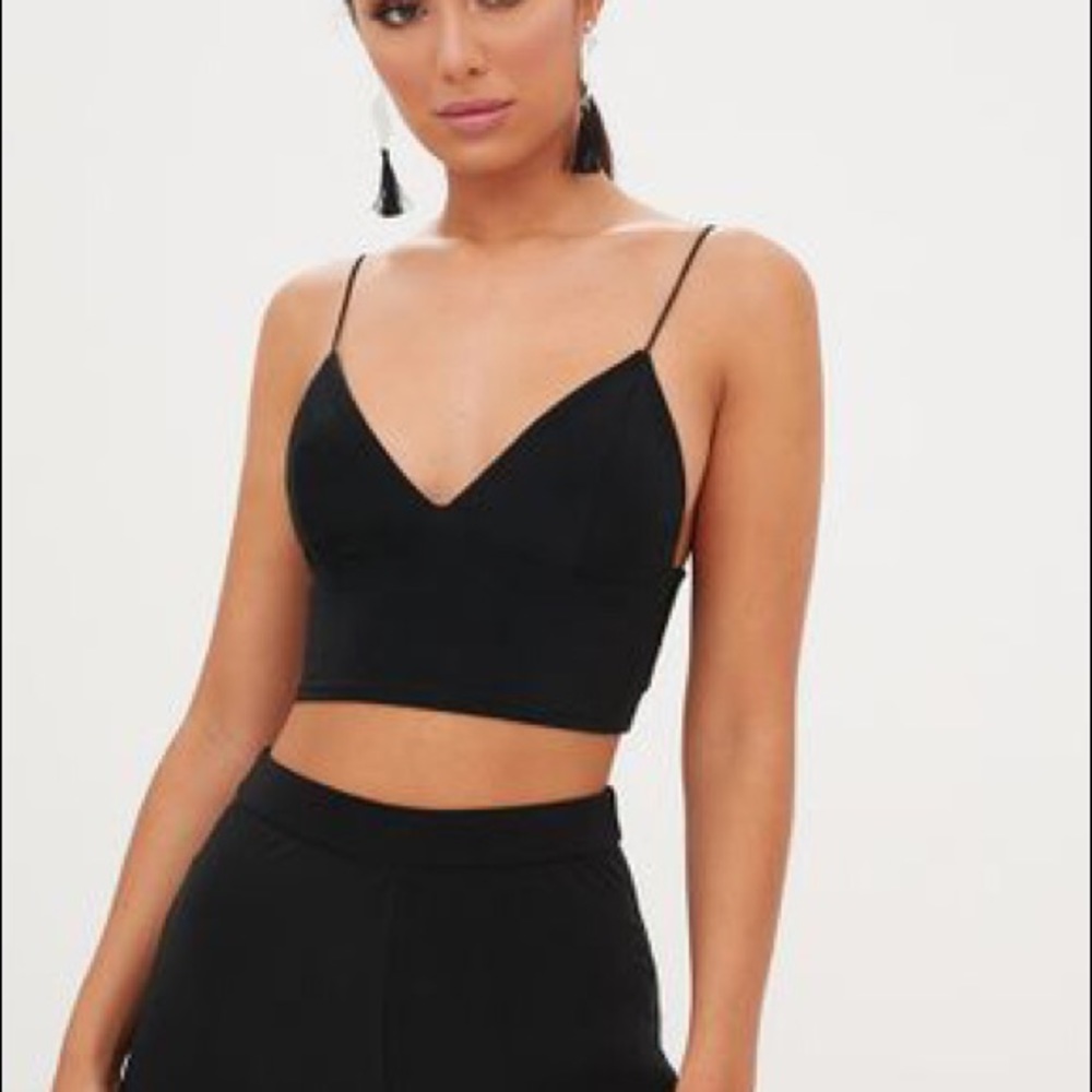 BNWT pretty little thing slinky bralette crop top